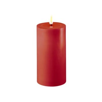 Bougie LED rustique en cire et avec timer - 15 cm - Couleur au choix
