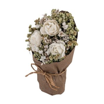 Un bouquet de roses blanches artificielles parfait pour votre table | jourdefete.com