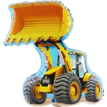 Ballon bulldozer jaune 32 pouces pour fête chantier ou véhicules | jourdefete.com