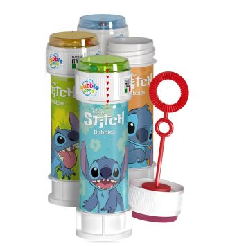 Flacons de bulles de savon 60ml Lilo et Stitch avec mini-jeu de bille sur le bouchon | jourdefete.com