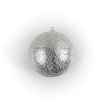 Bulle Pailletée Transparente 10 cm Argent