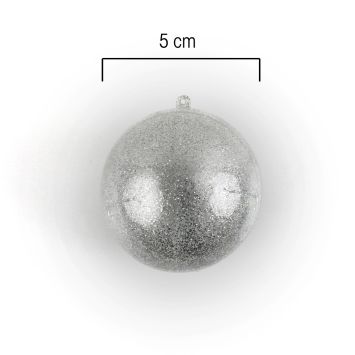 Boîte à Dragées Bulle Transparente Pailletées 5 Cm -Argent
