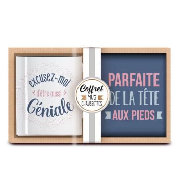 coffret cadeau mug et chaussette parfaite | jourdefete.com