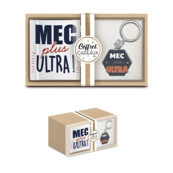 coffret cadeau mug et porte-clés mec plus ultra