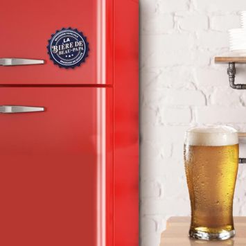Décapsuleur magnétique affectif - La Bière de Beau-Papa - Collection Famille d'Amour