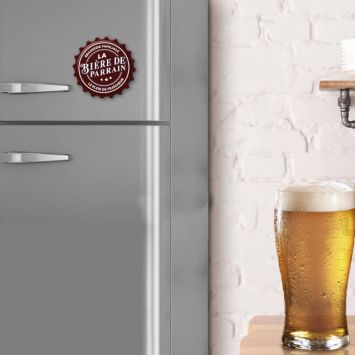 Décapsuleur magnétique affectif - La Bière de Parrain - Collection Famille d'Amour