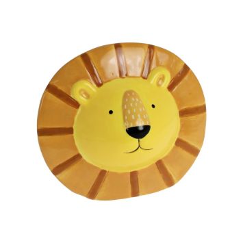 Tirelire lion jaune et orange rigolote pour enfant | jourdefete.com