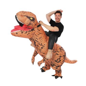 Déguisement gonflable carry me dinosaure adulte | jourdefete.com