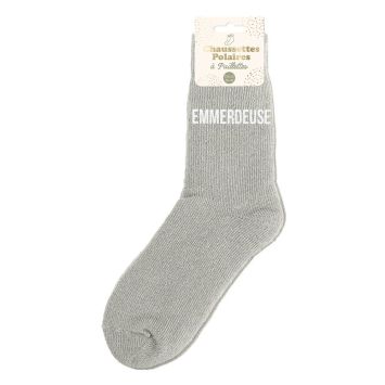 Chaussettes polaires à paillettes pour femme - Modèle au choix