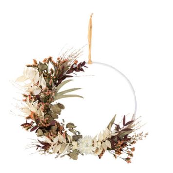 Couronne de fleurs séchées | jourdefete.com