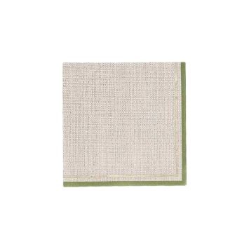 Serviettes cocktail papier effet cannage vert et or pour mariage et fête estivale | jourdefete.com