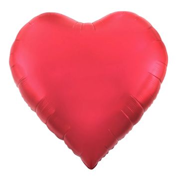 Ballon cœur rouge XXL métallisé 135 cm | jourdefete.com