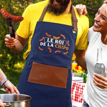 Tablier "Le roi de la chipo" - Collection Claquettes Chaussettes