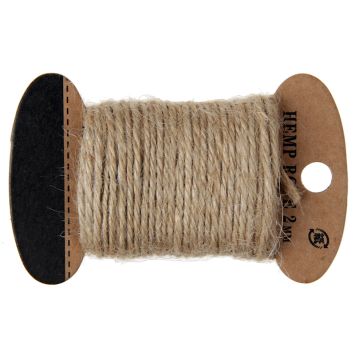 Bobine de corde naturelle 2 mm pour décoration | jourdefete.com
