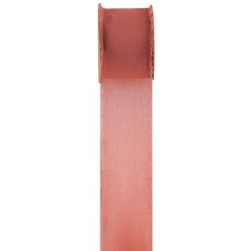 Une bobine de ruban effiloché de couleur terracotta de 5 mètres | jourdefete.com