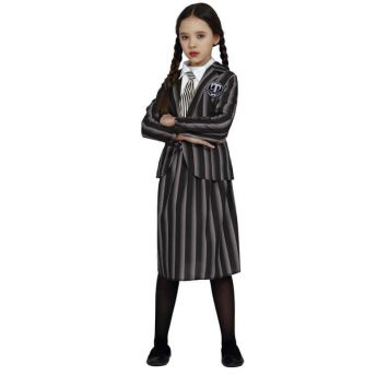 Un beau uniforme d'écolière macabre pour que votre fille incarne Mercredi à la Nevermore Academy | jourdefete.com