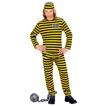 Déguisement prisonnier western jaune et noir enfant | jourdefete.com
