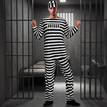 Déguisement de Prisonnier pour homme - Taille au choix