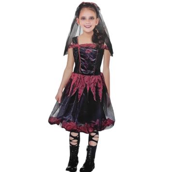 Une jolie petite fille déjà prête pour son mariage le soir d'Halloween | jourdefete.com