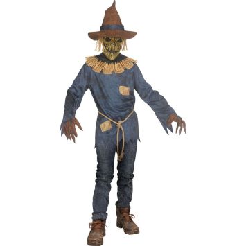 Déguisement Halloween épouvantail garçon avec masque et chapeau pointu | jourdefete.com