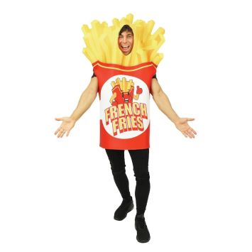Déguisement cornet de frites adulte humoristique pour soirée costumée | jourdefete.com