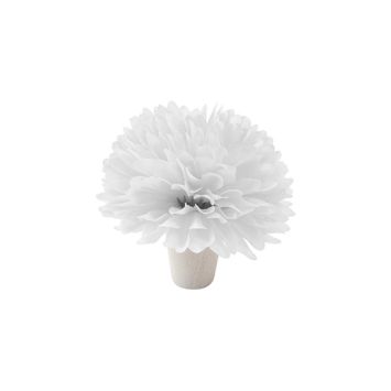 Optez pour ce joli bouchon avec scabieuse blanche pour décorer votre vase | jourdefete.com