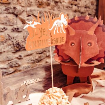 Décoration sur pic - Collection Dinosaure Kraft