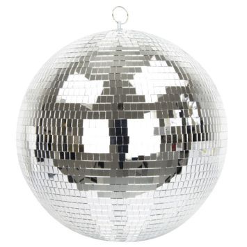 Boule à facettes argentée 40 cm reflétant la lumière pour une soirée disco | jourdefete.com