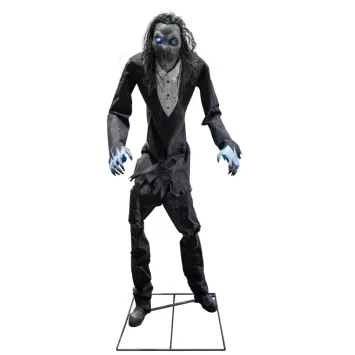 Automate géant Halloween zombie animé de 230 cm aux yeux lumineux | jourdefete.com