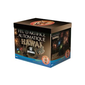 Feu d’artifice compact Hawaï® multi-effets, destiné à un tir en extérieur pour événements festifs et célébrations | jourdefete.com