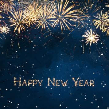 serviette en papier bouquet final happy new year | jourdefete.com