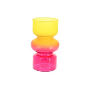 Vase en verre dégradé citron et framboise pour décoration de fête | jourdefete.com
