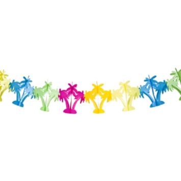 Guirlande Palmiers en Papier Multicolore - 4 mètres
