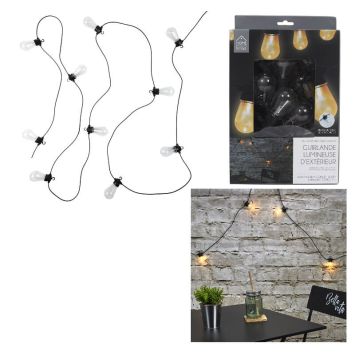 Guirlande lumineuse ampoules extérieure Blanc Chaud de 5 mètres | jourdefete.com