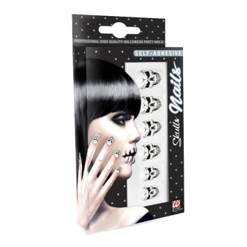 faux-ongles-halloween-squelette | jourdefete.com
