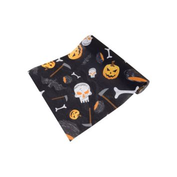 Chemin de table d'Halloween en toile - 28 cm x 4 m