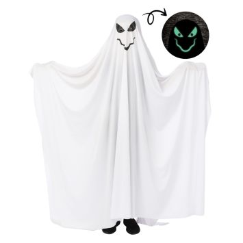 Déguisement fantôme enfant phosphorescent avec effet lumineux dans le noir | jourdefete.com