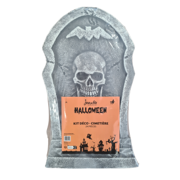 Ce kit de cimetière composé de 24 pièces vous servira à faire une décoration d'Halloween parfaite | jourdefete.com