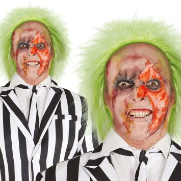 Perruque Halloween verte fantôme fou | jourdefete.com