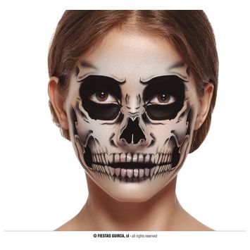 Tatouage Halloween - Visage Squelette