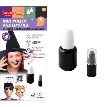Du vernis à ongles et du rouge à lèvres noir pour votre déguisement d'Halloween | jourdefete.com