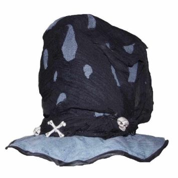 Chapeau haut de forme gris et noir 