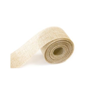 Ruban fantaisie effet jute naturel