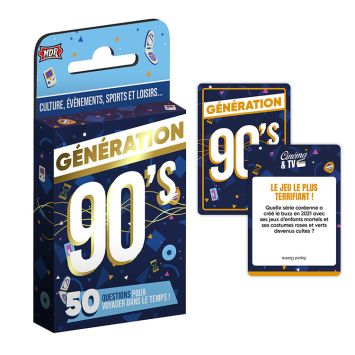 Jeu de cartes "50 questions pour voyager dans le temps" - Modèle au choix