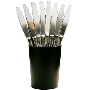 10 couteaux de luxe réutilisables en plastique - 20 cm - Couleur au choix