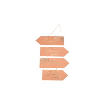 4 flèches directionnelles de la collection jolis brins or et terracotta