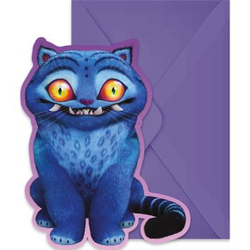 Cartes d’invitation KPop Demon Hunters avec enveloppes violettes pour anniversaire enfant | jourdefete.com