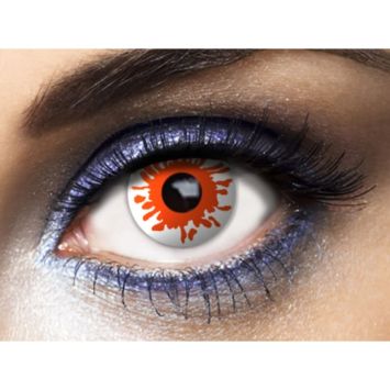 Lentilles Fantaisies - Blanc et Rouge - "Blast" - 1 Jour (Sans correction)