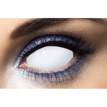 Lentilles blanches fantaisie effet aveugle All Blind 1 an | jourdefete.com