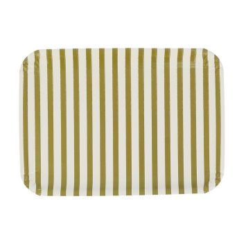 Plateaux rectangulaires rayés Mix & Match 35 x 25,5 cm | jourdefete.com
